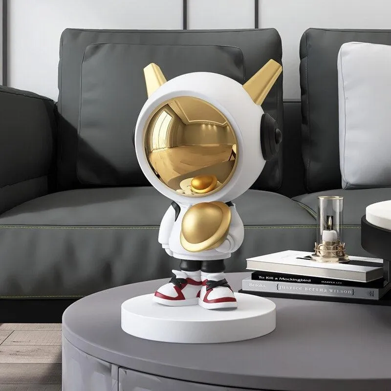 Celestial Explorer Astronaut Sculpture - Handcrafted Space-Themed Decor for Starry-Eyed Dreamers