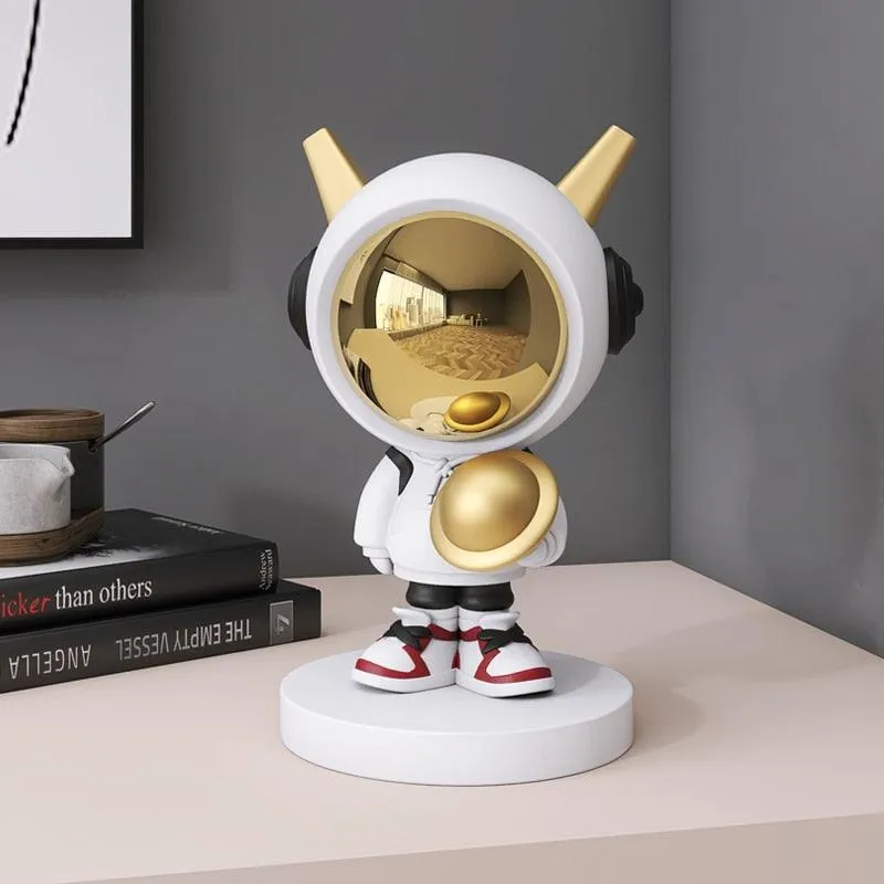 Celestial Explorer Astronaut Sculpture - Handcrafted Space-Themed Decor for Starry-Eyed Dreamers