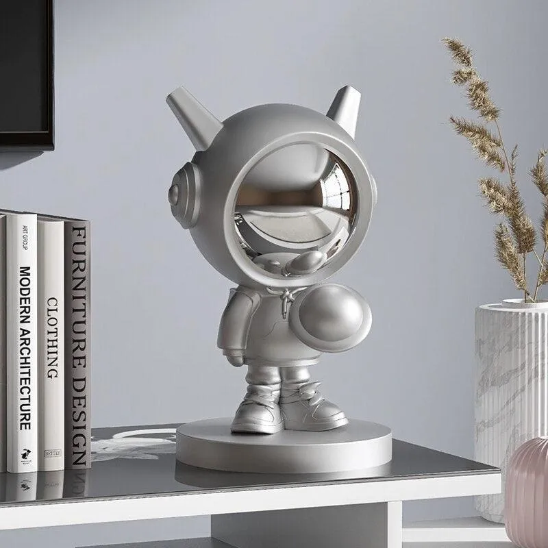 Celestial Explorer Astronaut Sculpture - Handcrafted Space-Themed Decor for Starry-Eyed Dreamers