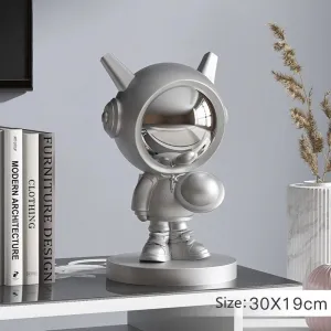 Celestial Explorer Astronaut Sculpture - Handcrafted Space-Themed Decor for Starry-Eyed Dreamers