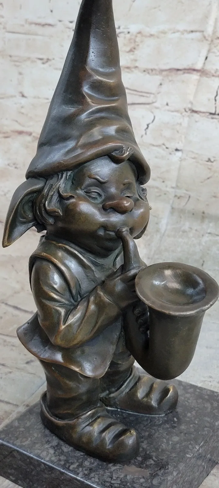 Handcrafted Detailed Signed Gnomes Made by Lost wax Method Bronze Statue GIFT