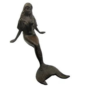 Large Rustic Metal Mermaid Pond Statue Garden Sculpture