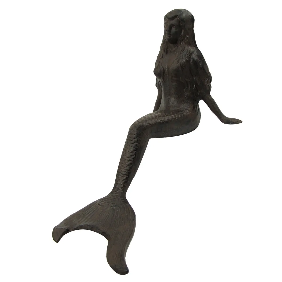 Large Rustic Metal Mermaid Pond Statue Garden Sculpture