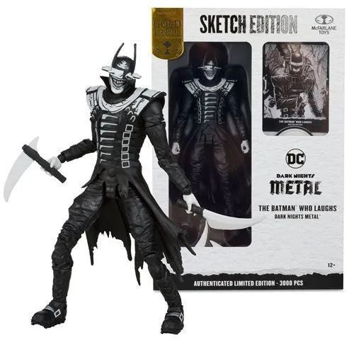 McFarlane Toys DC Multiverse The Batman Who Laughs Sketch Edition Gold Label 7-Inch Scale Action Figure - Entertainment Earth Exclusive