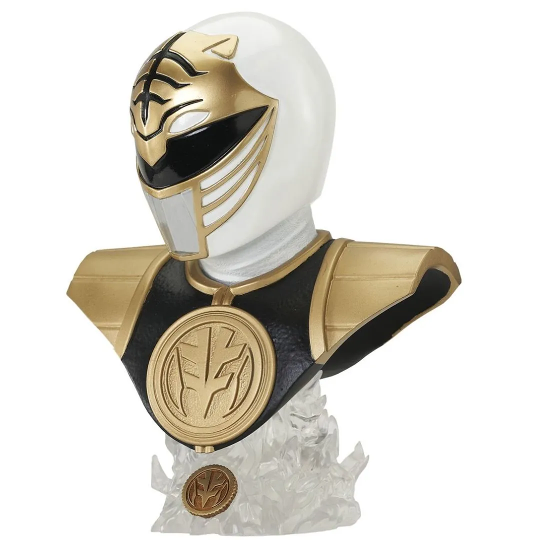 Mighty Morphin' Power Rangers White Ranger Legends In 3D Bust By Diamond Gallery