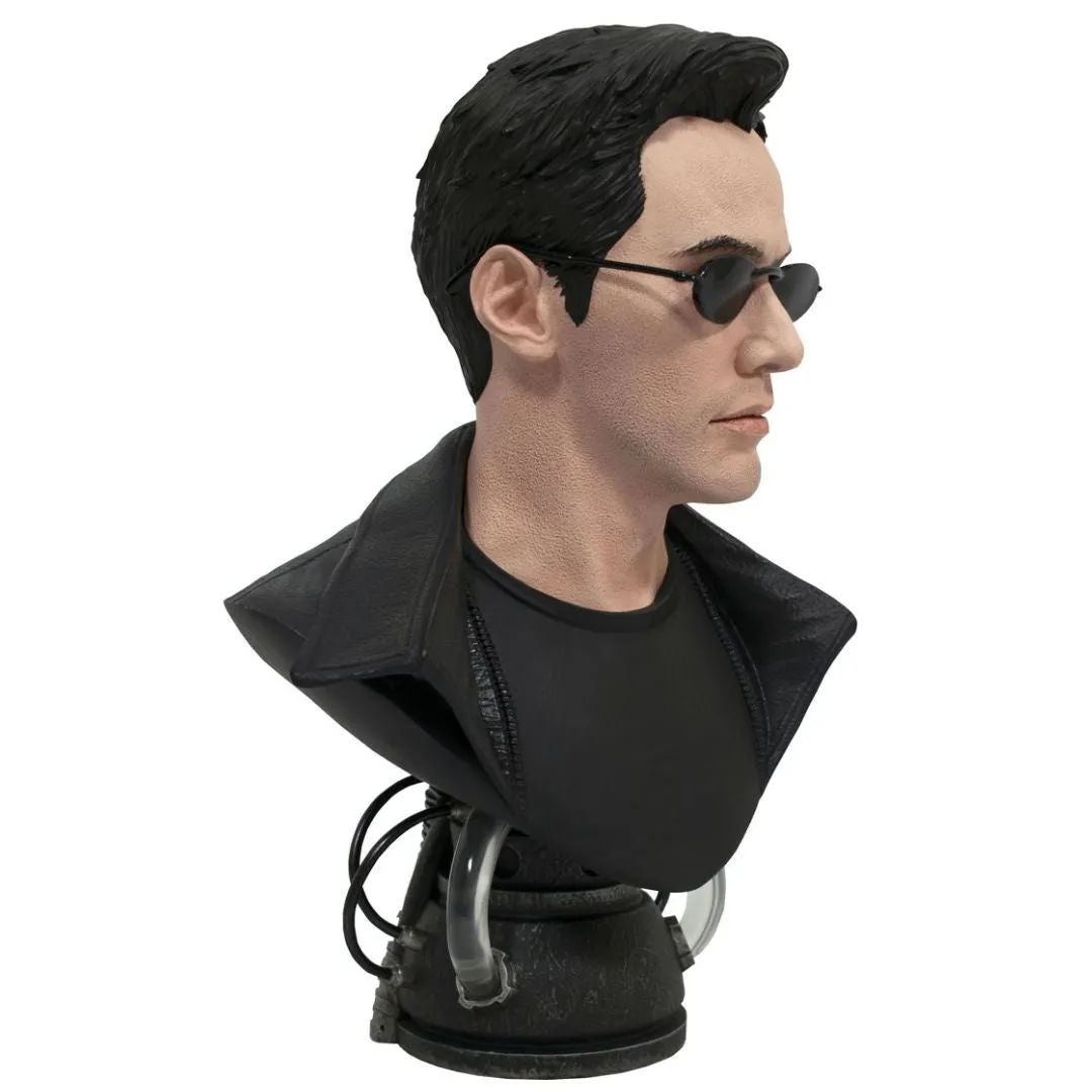 The Matrix Legends In 3D Neo Bust Statue By Diamond Gallery