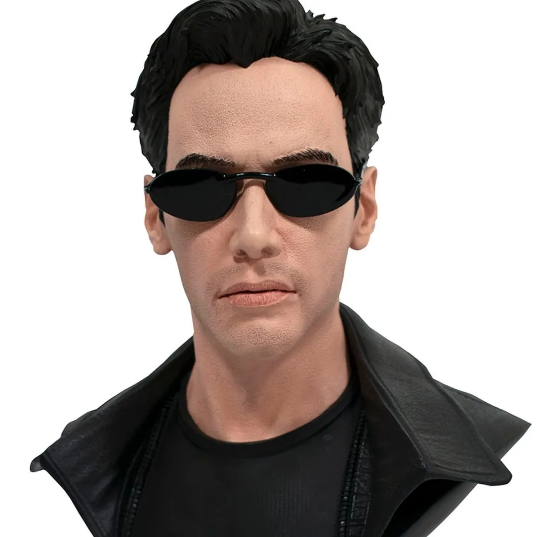 The Matrix Legends In 3D Neo Bust Statue By Diamond Gallery