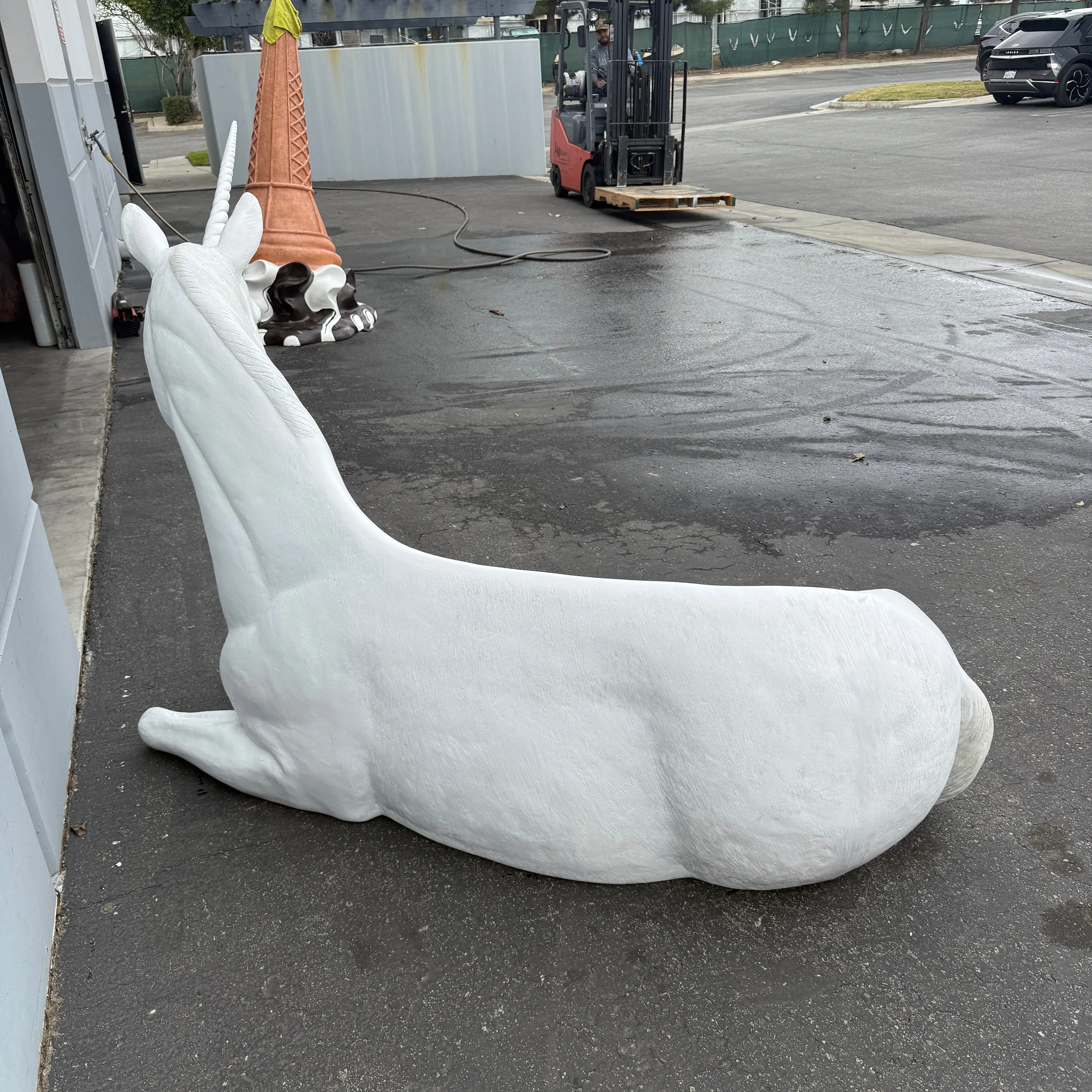 Unicorn Bench Life Size Statue