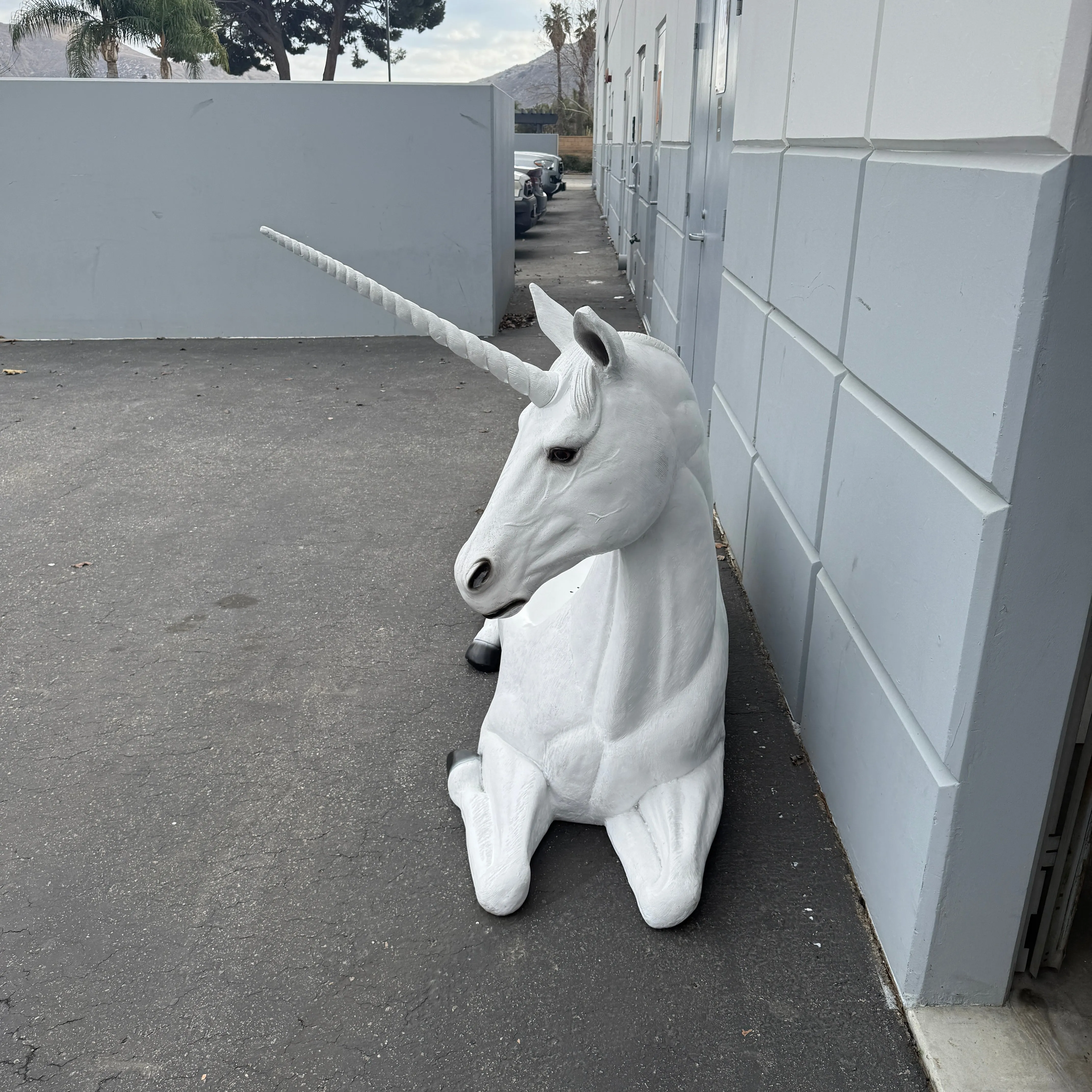 Unicorn Bench Life Size Statue